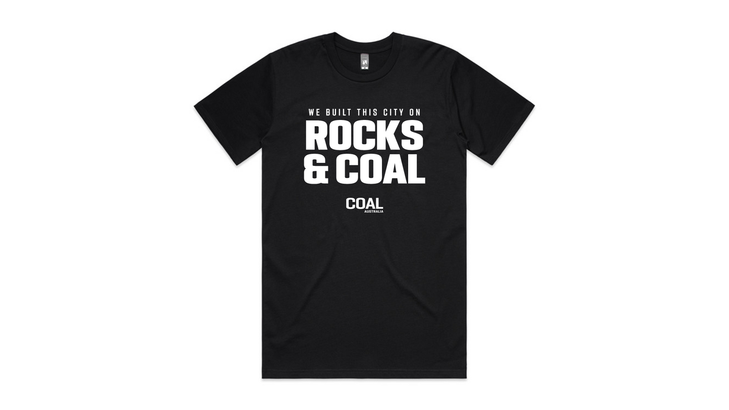 "Built This City on Rocks and Coal" Supporter T-Shirt